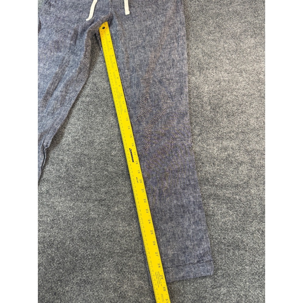 J Crew Men's Blue Pull On Stretch Cotton Blend Drawstring Pants Pockets size XS - Picture 4 of 6